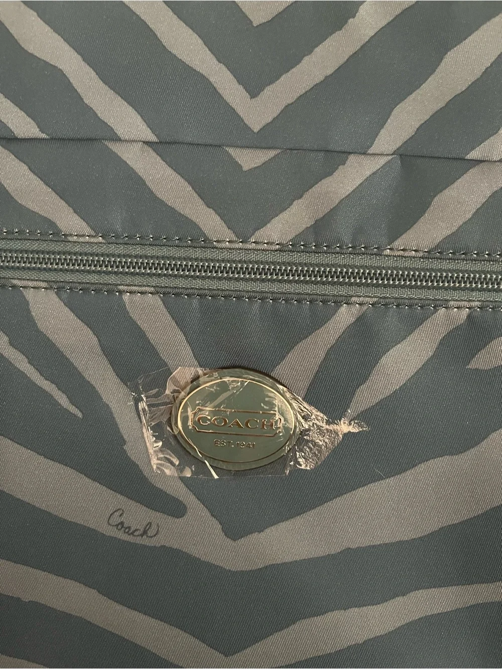 Coach Women’s Zebra-Stripe Messenger Crossbody Bag